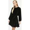 Women's Ella Dress, Velvet Black - Dresses - 4