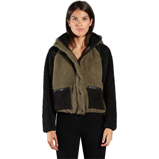 Womens Sherpa Jacket, Army