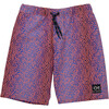 Swim Trunk, Violet Coral Print - Swim Trunks - 1 - thumbnail