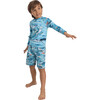 Reversible Swim Trunks, Blue Sharks Print - Swim Trunks - 3