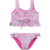 Bikini Set, Pink Mermaid Print - Two Pieces - 1 - thumbnail