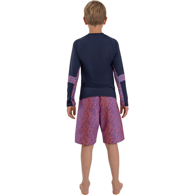 Swim Trunk, Violet Coral Print - Swim Trunks - 4