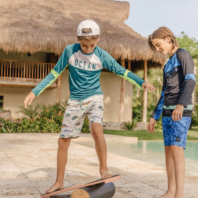 Swim Trunk, Sand Fish Print - Swim Trunks - 4