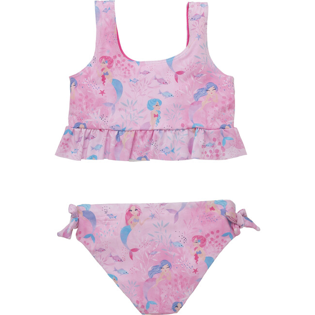 Bikini Set, Pink Mermaid Print - Two Pieces - 3