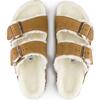 Women's Arizona Shearling Mink Sandals, Camel - Sandals - 7