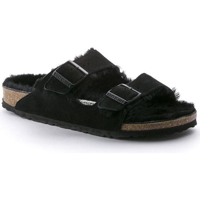 Women's Arizona Shearling Sandals, Black - Sandals - 5