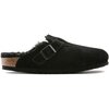 Women's Boston Shearling Clogs, Black - Slip Ons - 1 - thumbnail