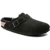 Women's Boston Shearling Clogs, Black - Slip Ons - 3