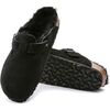 Women's Boston Shearling Clogs, Black - Slip Ons - 4