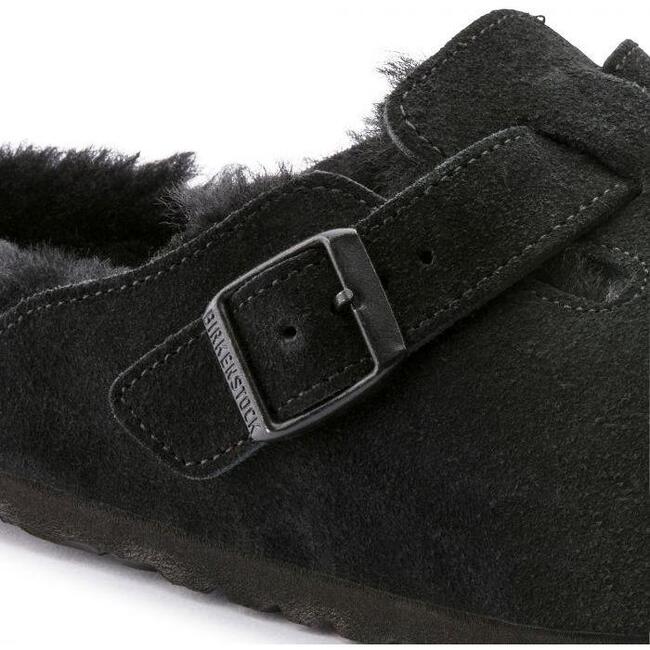 Women's Boston Shearling Clogs, Black - Slip Ons - 7
