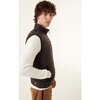 Men's Padded Sleeveless Puffer Vest, Black - Vests - 5