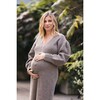 Women's Maternity Eva Sweater Dress, Tan - Dresses - 4