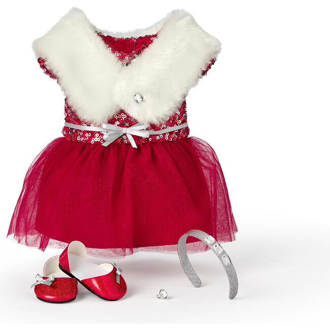 Decked Out Holiday Dress for 18-inch dolls - Doll Accessories - 1