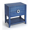 Amelle Raffia Side Table, Blue - Wall Décor - 5