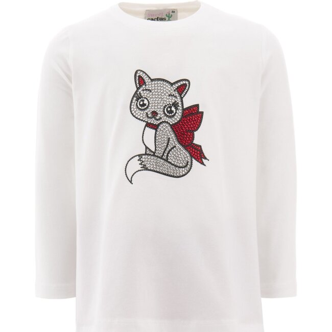 Crystal Cat T-Shirt, White