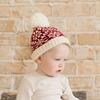Snowfall Hat, Red and Cream - Hats - 4 - thumbnail