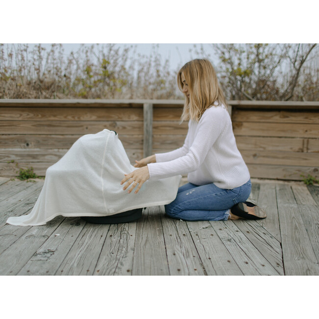 Women's Classic Weight Poncho, Cloud - Sweaters - 3