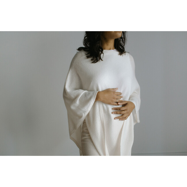 Women's Classic Weight Poncho, Cloud - Sweaters - 5