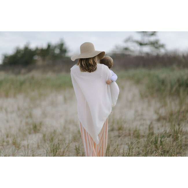 Women's Classic Weight Poncho, Cloud - Sweaters - 6