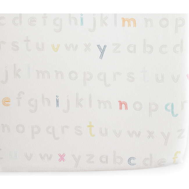 Alphabet Crib Sheet, White Pehr Sheets