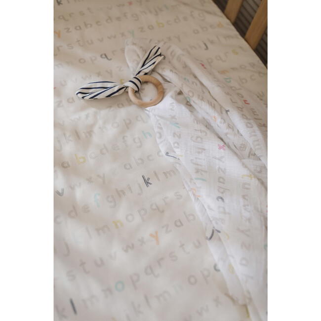 Alphabet Crib Sheet, White Pehr Sheets