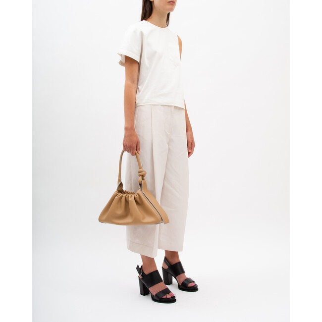 Tina Baguette Nappa, Ruched Almond - Bags - 4