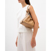 Tina Baguette Nappa, Ruched Almond - Bags - 5