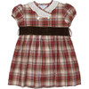 Eleni Rust Tartan Dress - Dresses - 1 - thumbnail