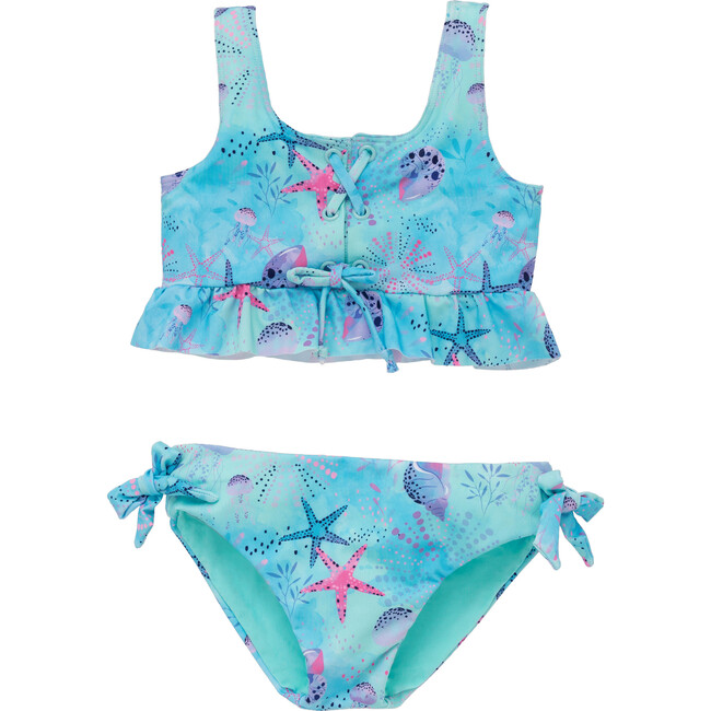 Bikini Set, Turquoise Marine Print