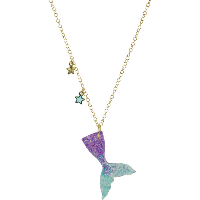 Mermaid Tail Necklace, Purple and Blue