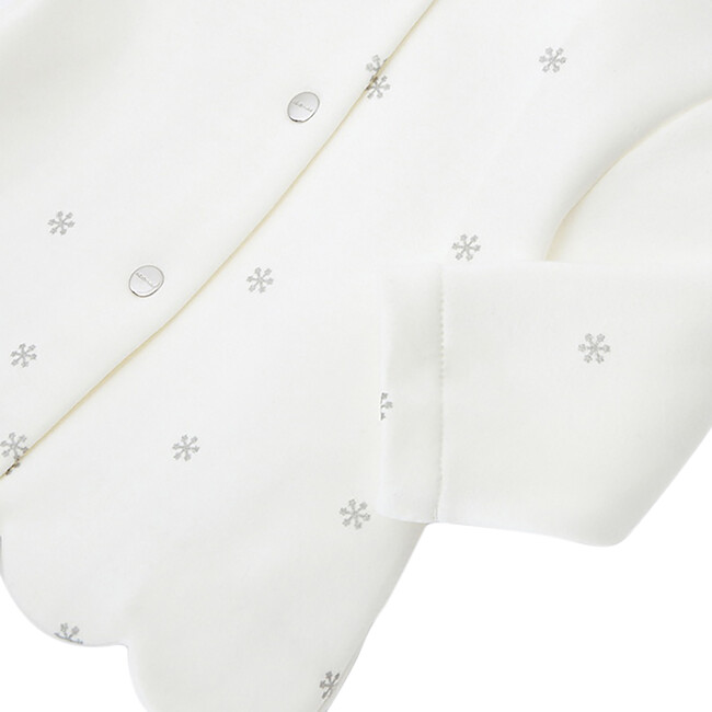 Baby Snowflakes Pants Set, White - Mixed Apparel Set - 4
