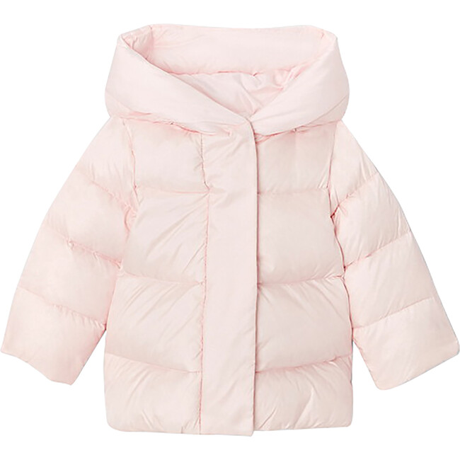Toddler Long Puffer Jacket, Pale Pink - Jackets - 1