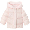 Toddler Long Puffer Jacket, Pale Pink - Jackets - 1 - thumbnail