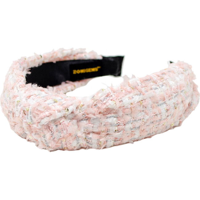 Tweed Knotted Hairband, White