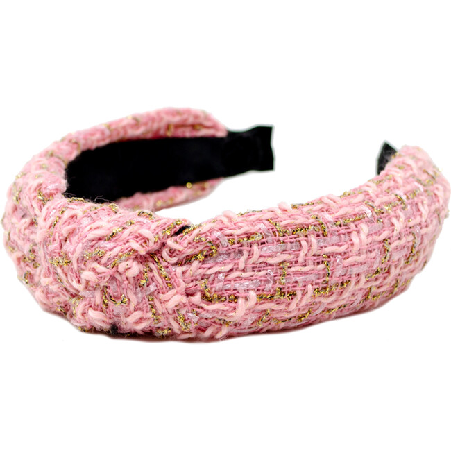 Tweed Knotted Hairband, Pink