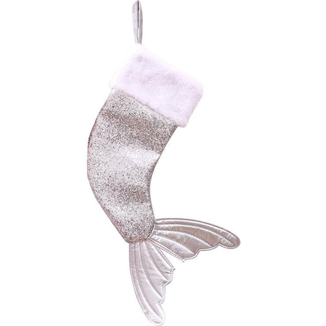 Mermaid Fin Christmas Stocking, Silver - Other Accessories - 1