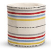 Handwoven Stroage Basket, Bright Stripes - Storage - 1 - thumbnail