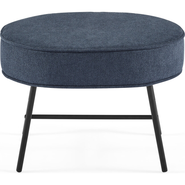Ella Ottoman, Slate Blue/Black Base - Ottomans - 3