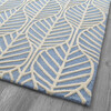 Hand-Tufted 100% Wool Rug, Blue Palm - Rugs - 3