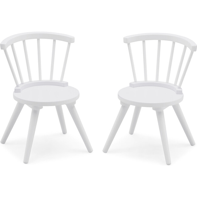 Set of 2 Windsor Chairs, Bianca White
