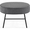 Ella Ottoman, Stone Grey/Black Base - Ottomans - 3