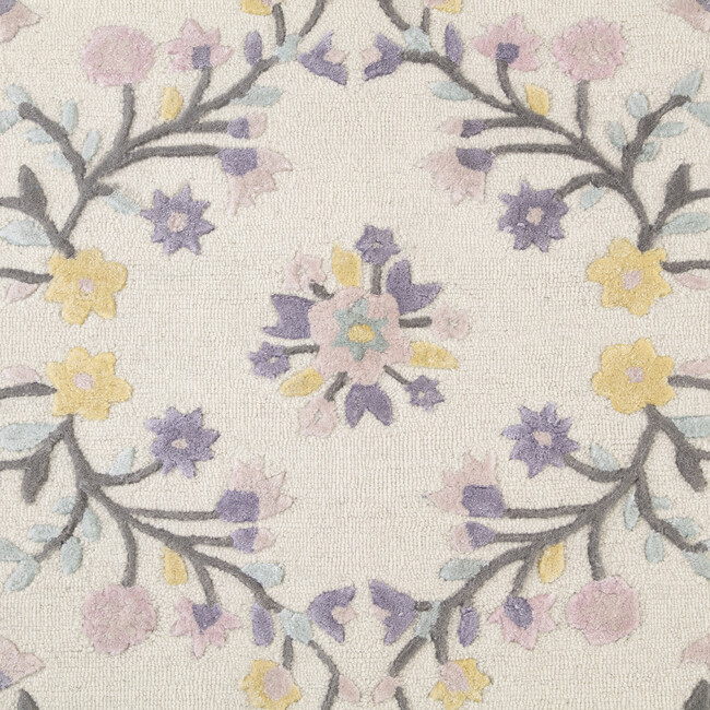Hand-Tufted Wool Blend Rug, Floral Garden - Rugs - 4