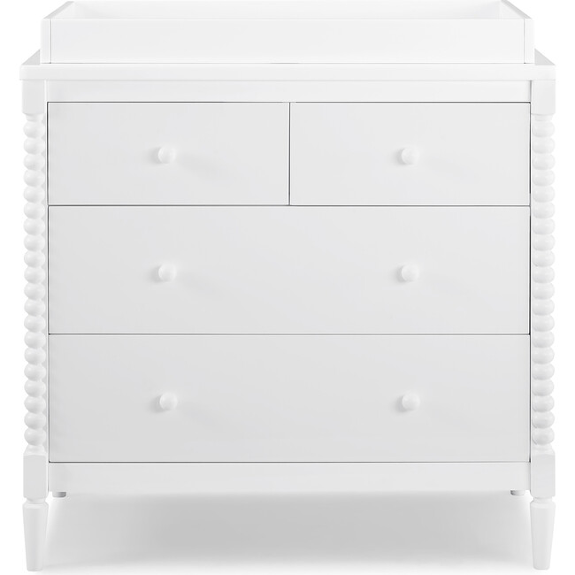 Saint 4 Drawer Dresser with Changing Top, Bianca White - Dressers - 1
