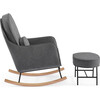 Ella Ottoman, Stone Grey/Black Base - Ottomans - 5