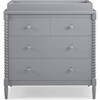 Saint 4 Drawer Dresser with Changing Top, Grey - Dressers - 1 - thumbnail