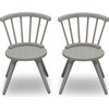 Set of 2 Windsor Chairs, Grey - Kids Seating - 3