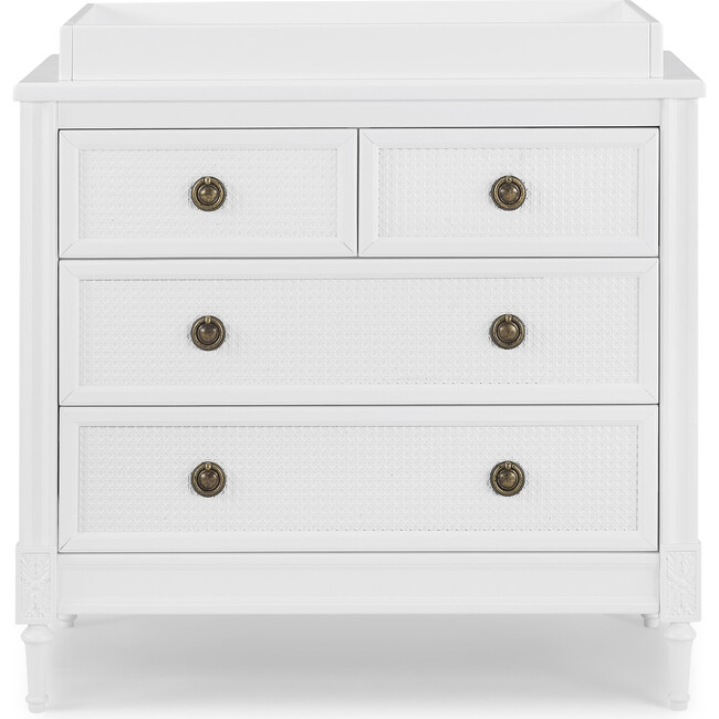 Madeline 4 Drawer Dresser with Changing Top, Bianca White - Dressers - 1