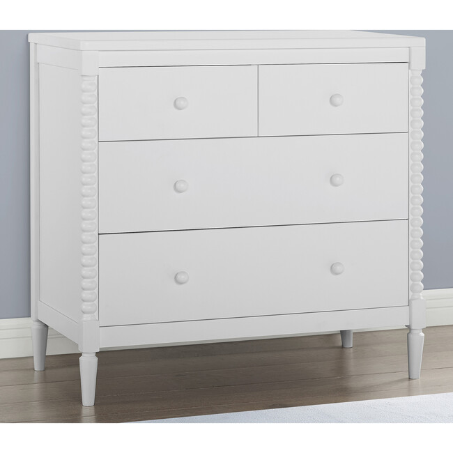 Saint 4 Drawer Dresser with Changing Top, Bianca White - Dressers - 3
