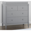 Saint 4 Drawer Dresser with Changing Top, Grey - Dressers - 2 - thumbnail