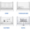 Saint 4-in-1 Convertible Crib, Bianca White - Cribs - 3 - thumbnail